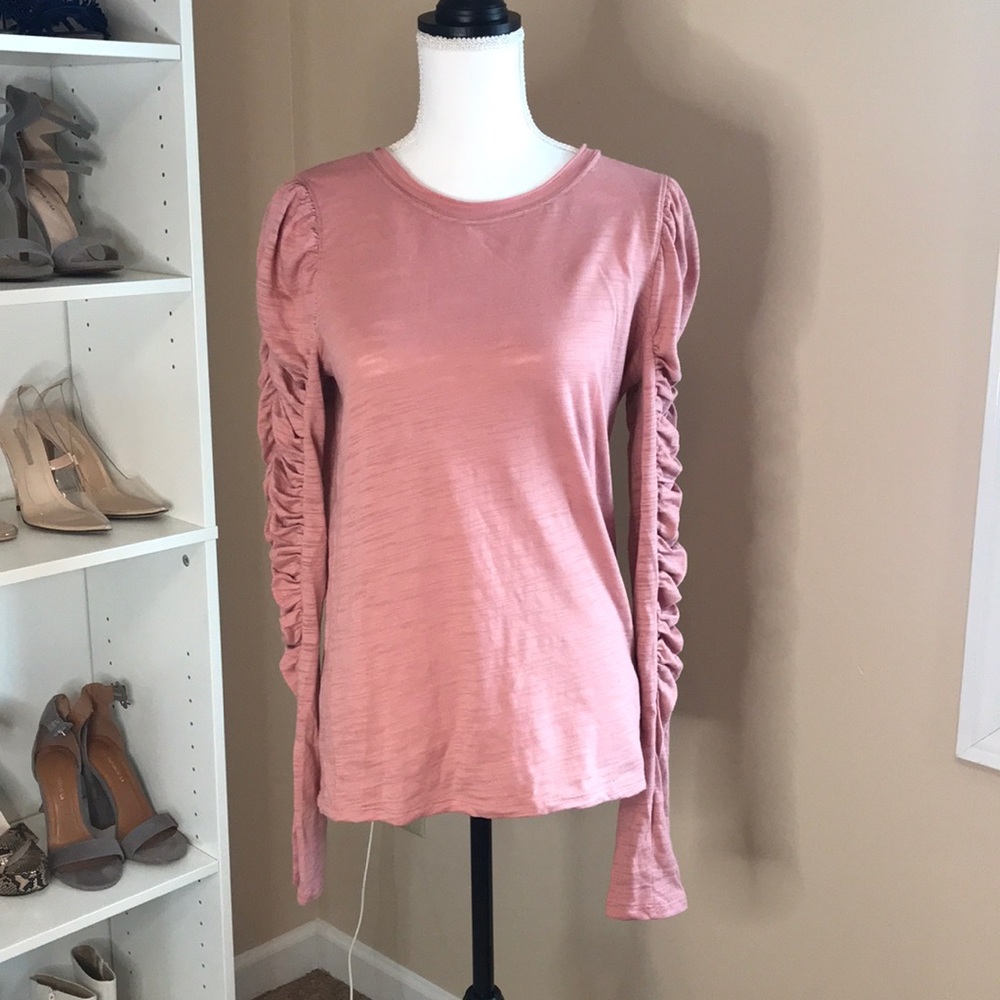 Free people long ruffled sleeved t shirt size M